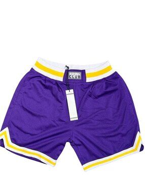 Pro Club Heavy Weight Mesh Shorts Purple/Gold NWT Medium